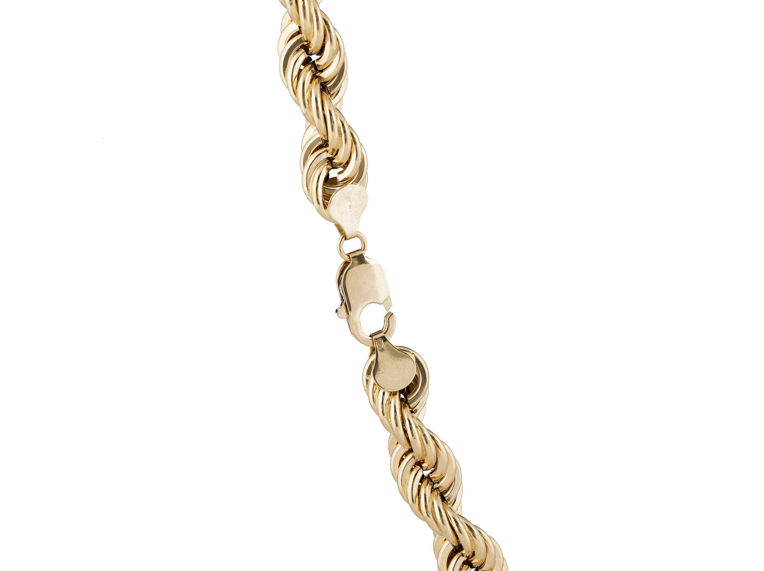 Cadena De Rizo NKlaus 70 Cm - Chapado Oro 18K, Ancho 1.60 Mm, Color Amarillo