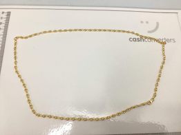 cadena hombre oro 18kt hueca calebrote 5x3,5mm grosor