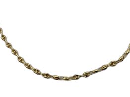 cadena hombre oro 18kt hueca calebrote 5x3,5mm grosor