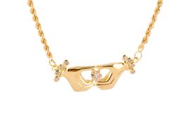 cadena oro 18k con circonita 23cm 