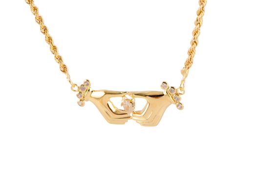 cadena oro 18k con circonita 23cm 