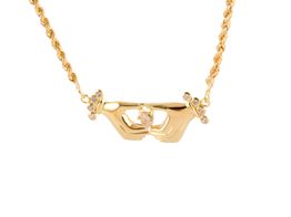 cadena oro 18k con circonita 23cm 