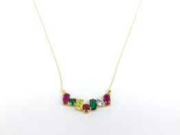 cadena oro 18k con circonita 22cm 