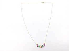 cadena oro 18k con circonita 22cm 