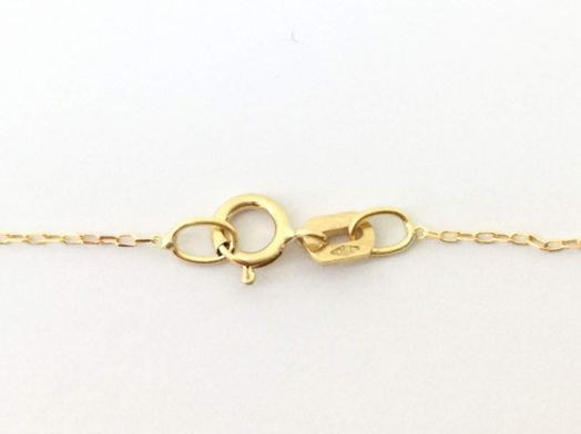cadena oro 18k con circonita 22cm 