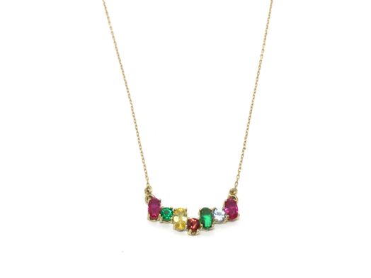 cadena oro 18k con circonita 22cm 
