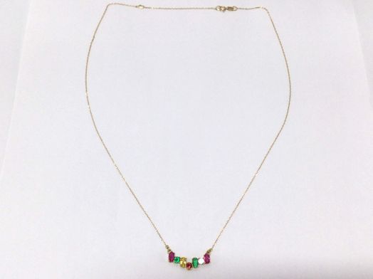 cadena oro 18k con circonita 22cm 