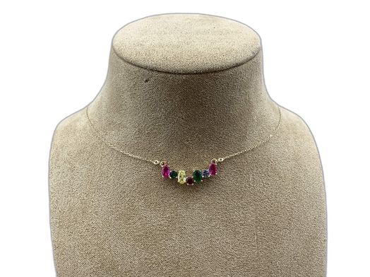 cadena oro 18k con circonita 22cm 