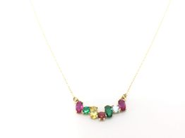 cadena oro 18k con circonita 22cm 