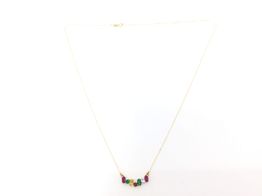 cadena oro 18k con circonita 22cm 
