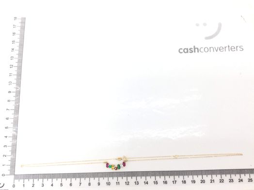 cadena oro 18k con circonita 22cm 