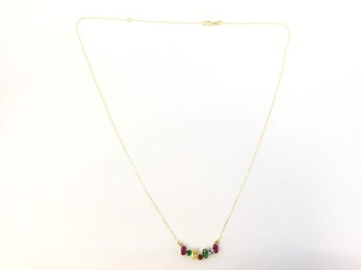 cadena oro 18k con circonita 22cm 