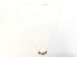 cadena oro 18k con circonita 22cm 