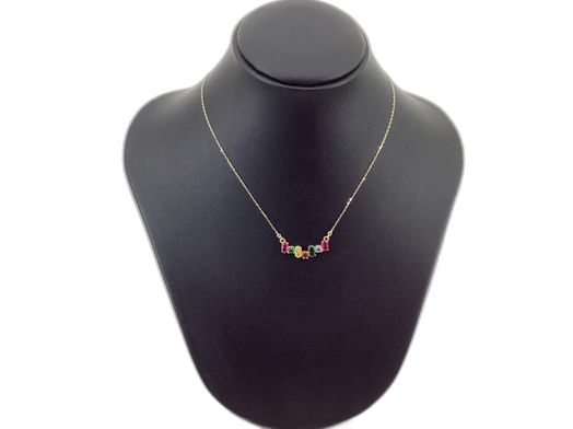cadena oro 18k con circonita 22cm 