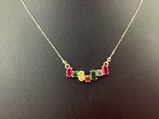 cadena oro 18k con circonita 22cm 