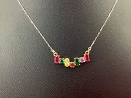 cadena oro 18k con circonita 22cm 