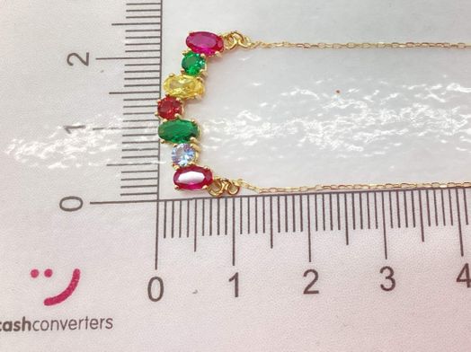 cadena oro 18k con circonita 22cm 