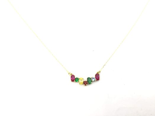 cadena oro 18k con circonita 22cm 