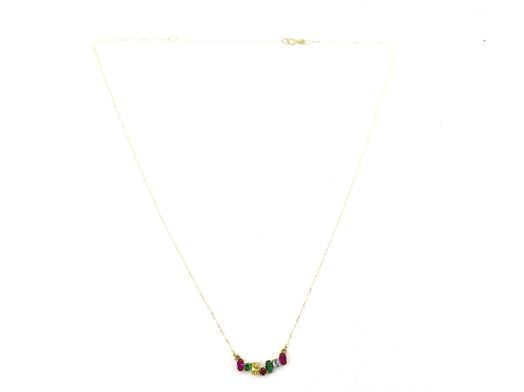 cadena oro 18k con circonita 22cm 