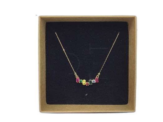 cadena oro 18k con circonita 22cm 