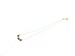 cadena oro 18k con circonita 22cm 
