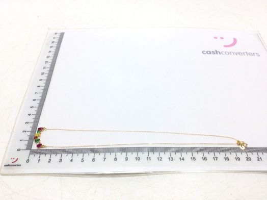 cadena oro 18k con circonita 22cm 