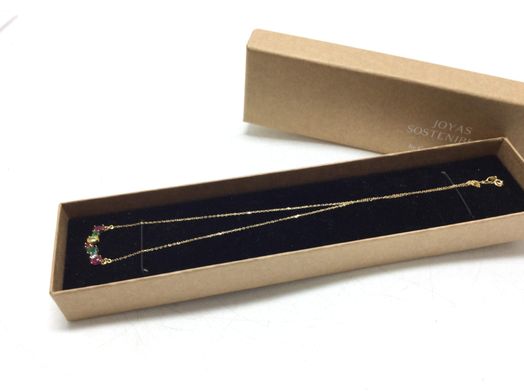 cadena oro 18k con circonita 22cm 