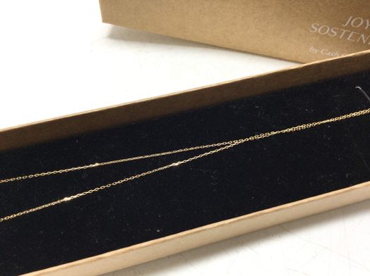 cadena oro 18k con circonita 22cm 
