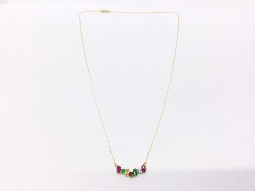 cadena oro 18k con circonita 22cm 