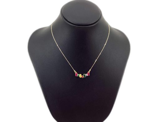 cadena oro 18k con circonita 22cm 