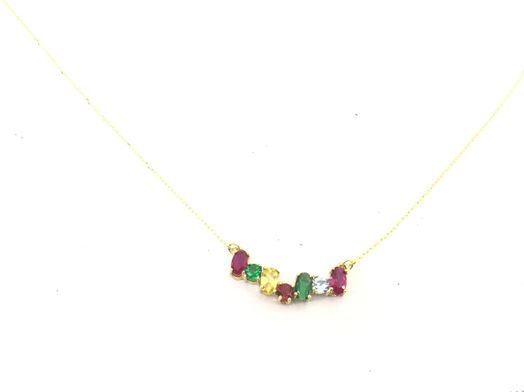 cadena oro 18k con circonita 22cm 