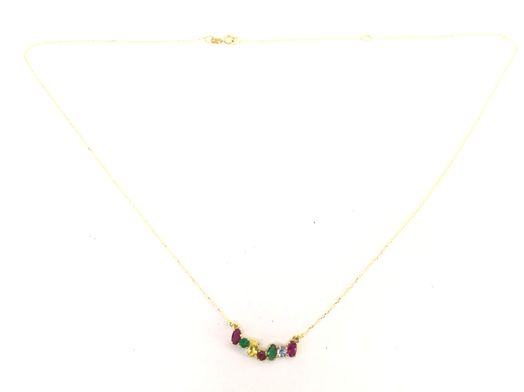 cadena oro 18k con circonita 22cm 
