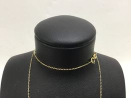 cadena oro 18k con circonita 22cm 