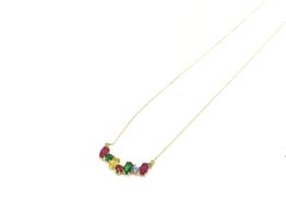 cadena oro 18k con circonita 22cm 