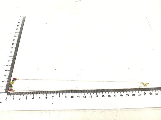 cadena oro 18k con circonita 22cm 