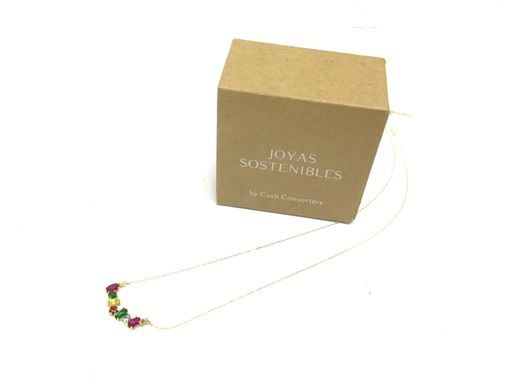 cadena oro 18k con circonita 22cm 