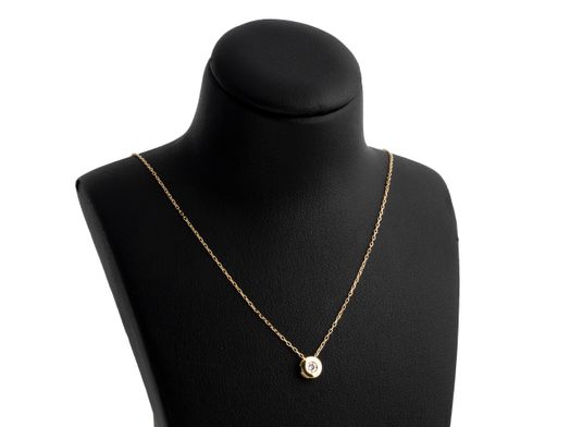 cadena oro 18k con diamante 22.5cm 