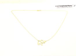 cadena oro 18k con circonita 22cm 