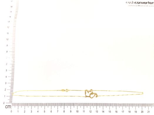 cadena oro 18k con circonita 22cm 
