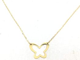 cadena oro 18k con nacar 22cm 