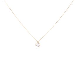cadena oro 18k con nacar 22cm 