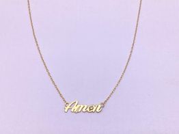 cadena oro 18k con diamante 22cm 
