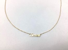 corrente ouro 18k com pedra con diamante 22cm 