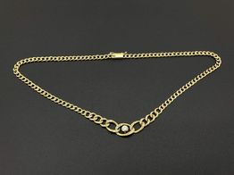 Cadena Oro 18k Con Diamante 21cm