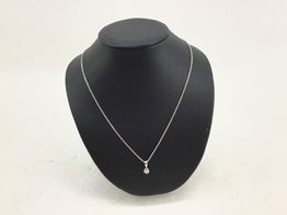 corrente ouro 18k com pedra con diamante 24cm 