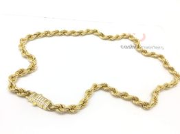 cadena oro 18k con circonita 30cm 