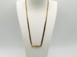 Cadena Oro 18k Con Circonita 23cm
