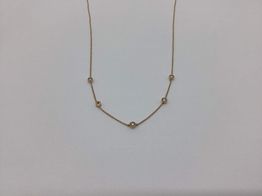 cadena oro 18k con diamante 21cm 