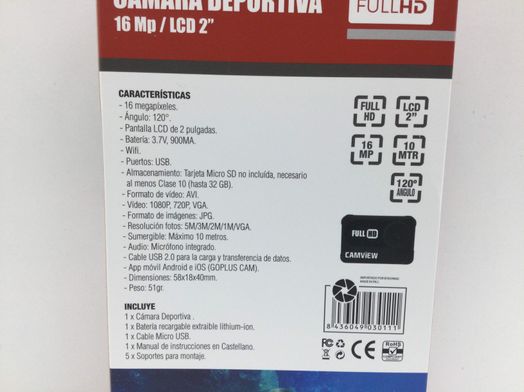 camara deportiva camview cv0224