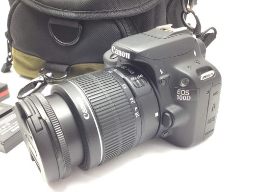 camara digital reflex canon eos 100d+ef-s 18-55mm 1:3.5-5.6 is stm